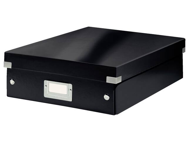 Opbergdoos Leitz Wow Click Store middel zwart