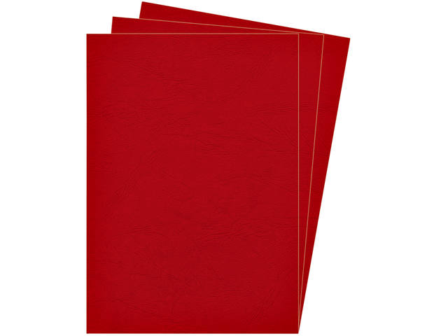 Voorblad Fellowes A4 lederlook rood