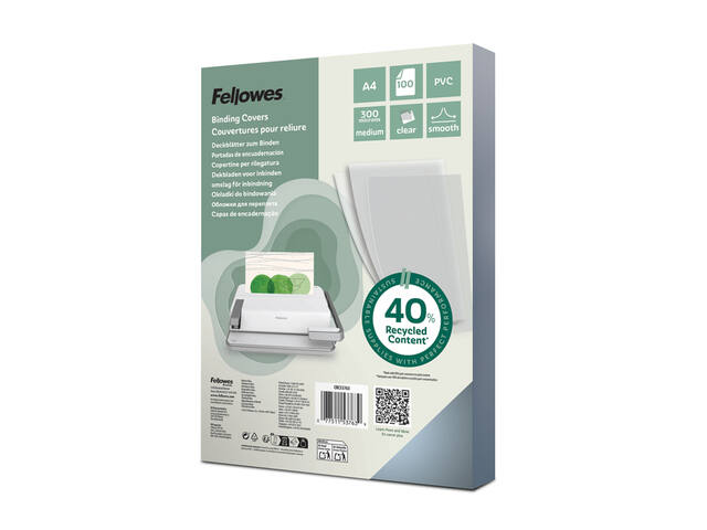 Voorblad Fellowes A4 PVC 300micron transparant