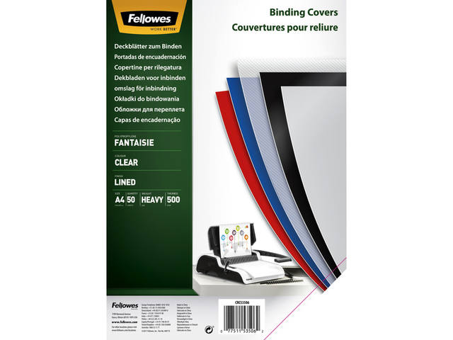 Voorblad Fellowes A4 Fantasia PP 500micron transp