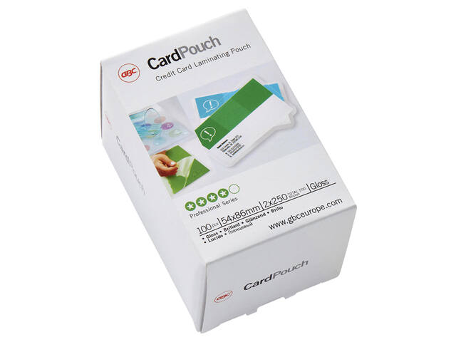 Lamineerhoes GBC creditcard 54x86mm 2x250micron