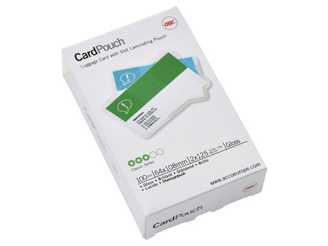 Lamineerhoes GBC bagage label 64x108mm 125micron