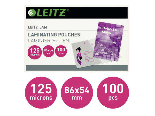 Lamineerhoes Leitz iLAM 54x85mm 2x125micron EVA