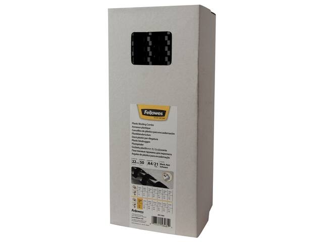 Bindrug Fellowes 22mm 21rings A4 zwart