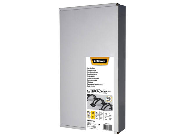 Draadrug Fellowes 6mm 34rings A4 wit