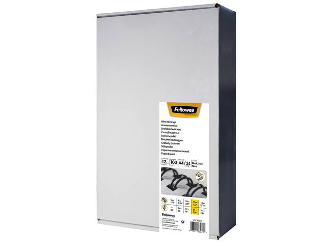 Draadrug Fellowes 12mm 34rings A4 zwart