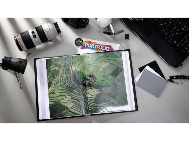 Showmap Rillstab A4 6 kanaals 60 tassen zwart