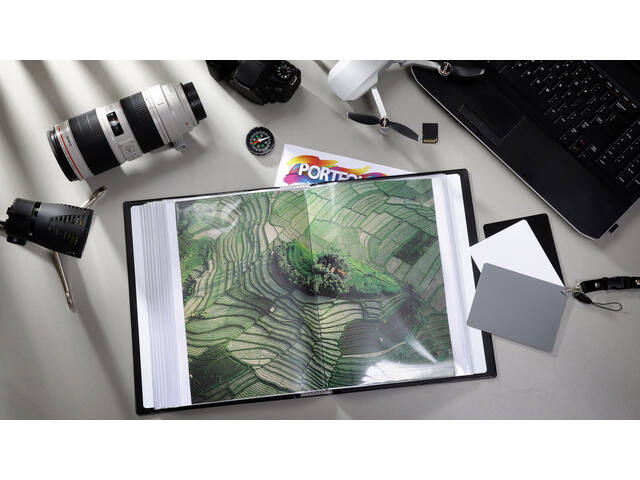 Showmap Rillstab A4 12 kanaals 120 tassen zwart