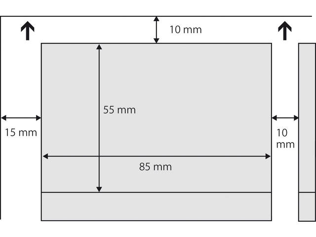 Visitekaart Sigel 85x55mm blanco 190gr wit