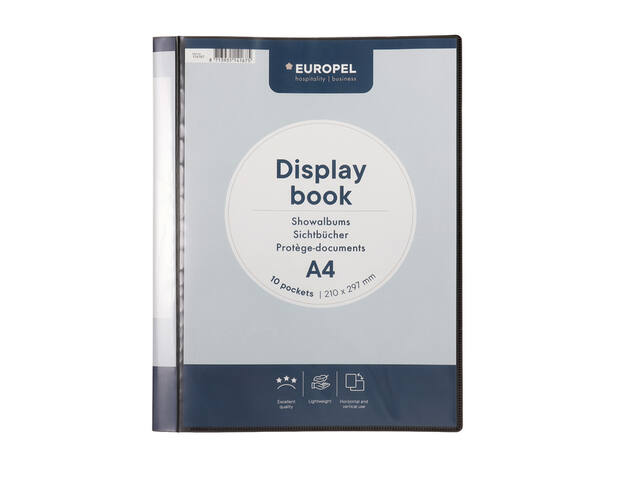 Showmap Europel Frontview A4 10 tassen antraciet