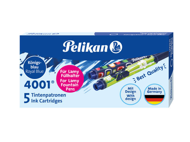Inktpatroon Pelikan 4001 tbv Lamy vulpen blauw