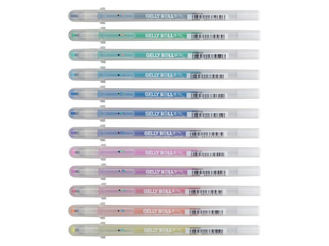 Gelschrijver Sakura Gelly Roll Stardust 12 kleuren