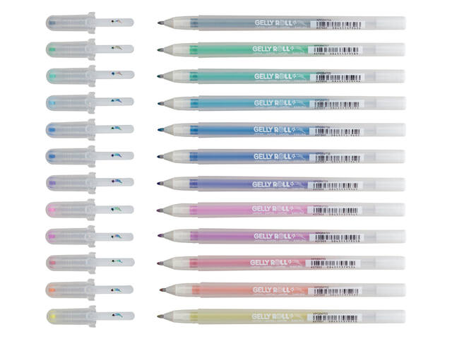 Gelschrijver Sakura Gelly Roll Stardust 12 kleuren