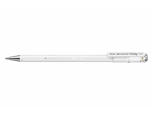 Gelschrijver Pentel K108-P F pastel wit