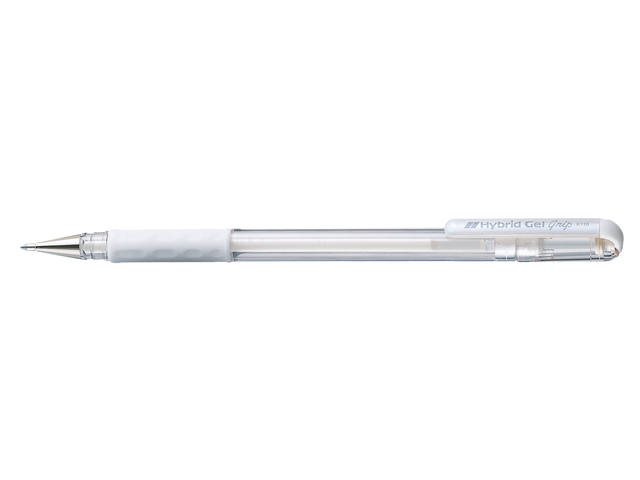 Gelschrijver Pentel K118 Grip M wit