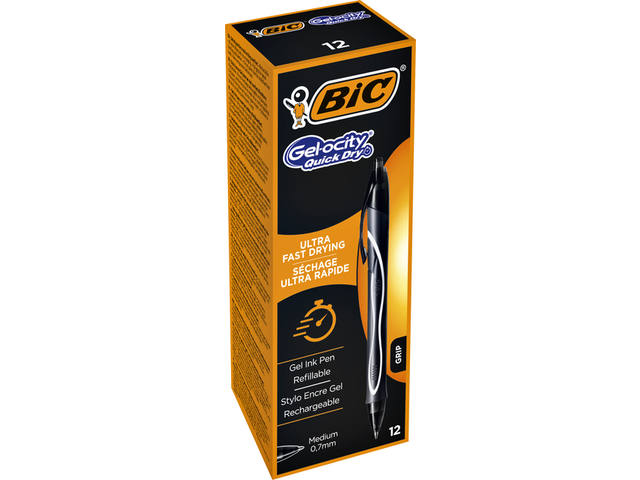 Gelschrijver Bic Gelocity quick dry M zwart