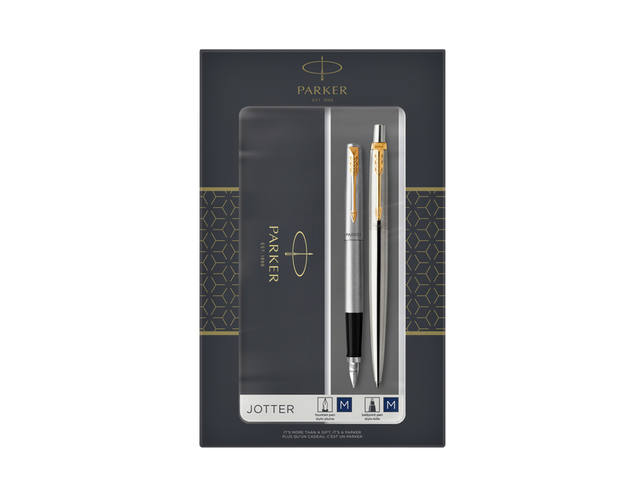 Balpen en vulpen Parker Jotter GT M RVS