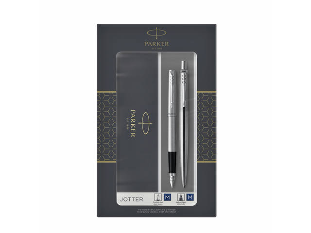 Balpen en vulpen Parker Jotter CT M RVS