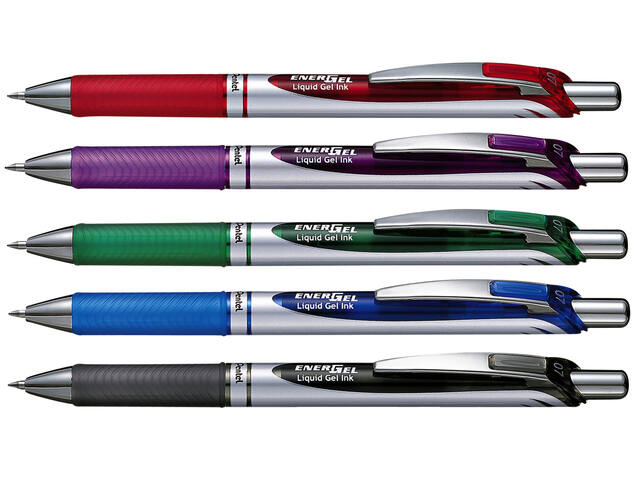 Gelschrijver Pentel BL77 Energel M zwart