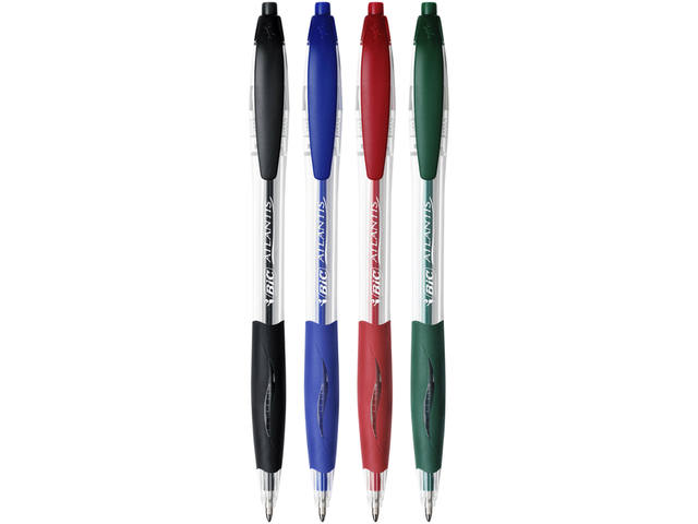 Balpen Bic Atlantis classic grip clic M zwart