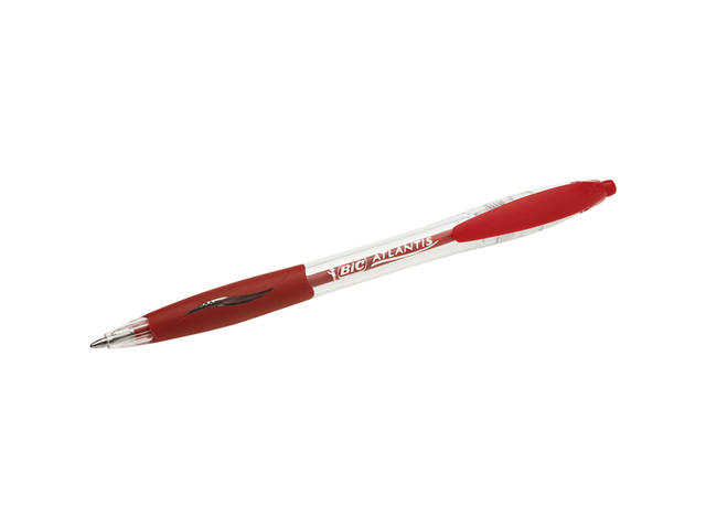 Balpen Bic Atlantis classic grip clic M rood