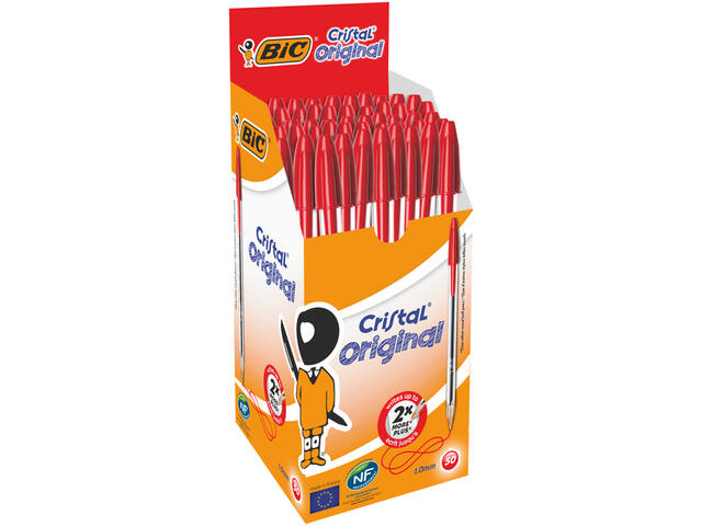 Balpen Bic Cristal M rood