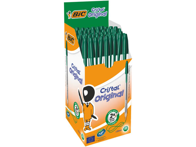 Balpen Bic Cristal M groen