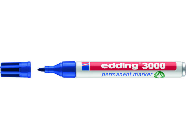 Viltstift edding 3000 rond 1.5-3mm blauw