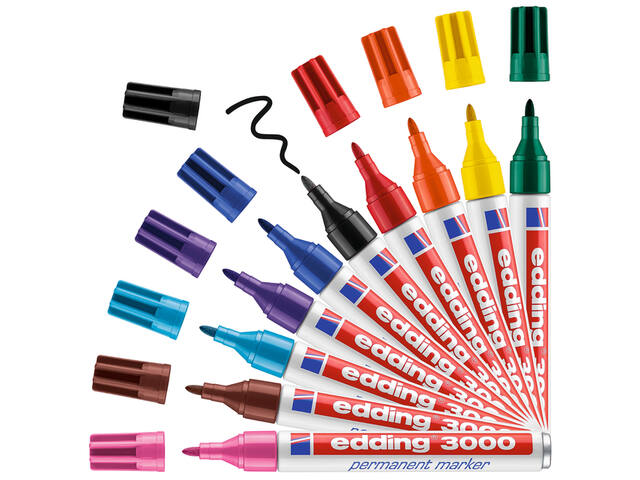 Viltstift edding 3000 rond 1.5-3mm roze