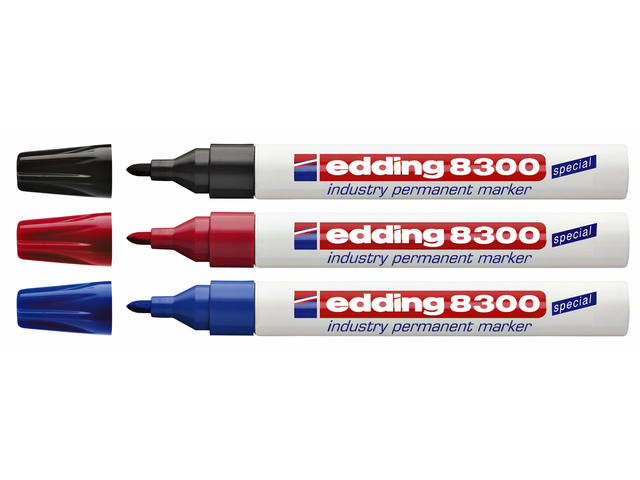 Viltstift edding 8300 industrie rond 1-3mm rood