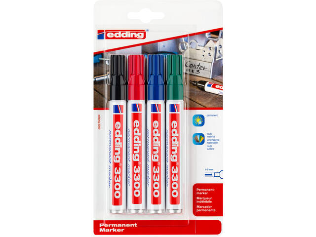 Viltstift edding 3300 schuin 1-5mm assorti