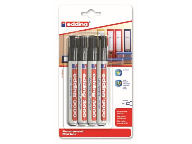 Viltstift edding 3000 rond 1.5-3mm zwart
