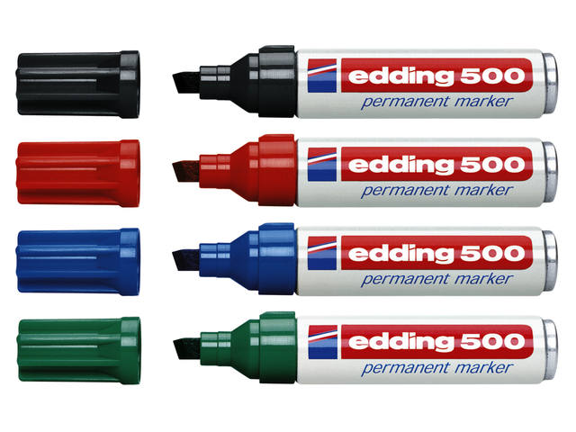 Viltstift edding 500 schuin 2-7mm zwart