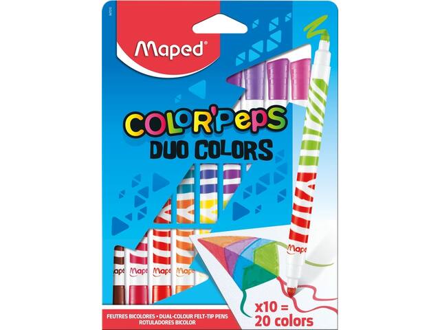 Viltstift Maped Color Peps Duo Colors set 10st