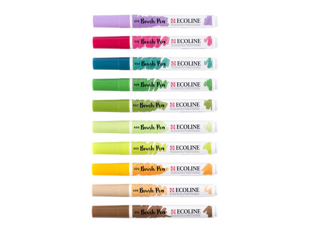 Brushpen Talens Ecoline set 10 stuks botanisch