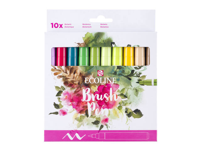 Brushpen Talens Ecoline set 10 stuks botanisch