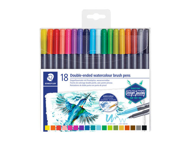 Brushpen Staedtler 3001 marsgr duo 0.5-6mm ass