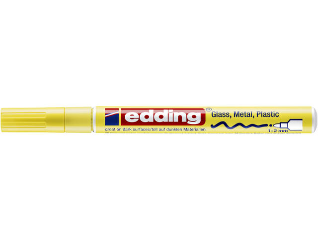 Paintmarker edding 751 oliebasis 1-2mm pastel geel