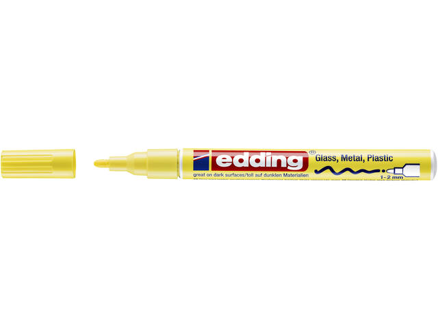 Paintmarker edding 751 oliebasis 1-2mm pastel geel