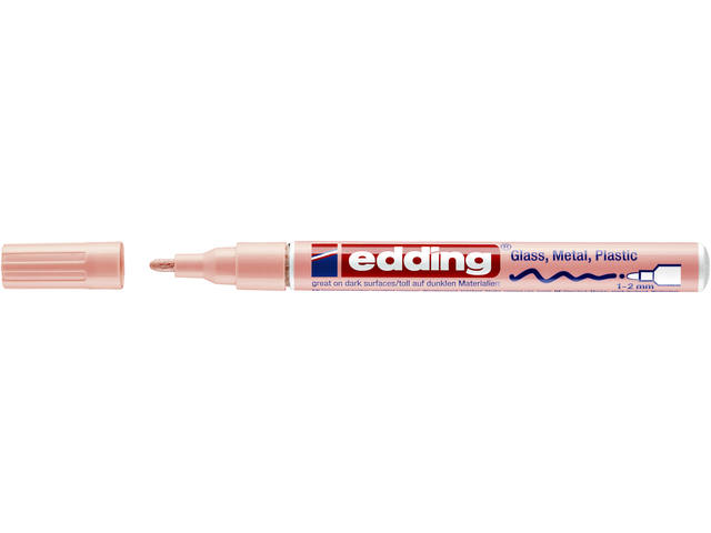 Paintmarker edding 751 oliebasis 1-2mm pastel roze