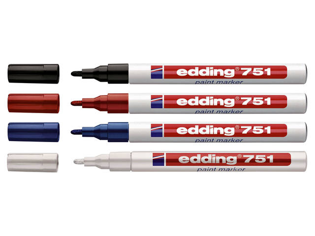 Paintmarker edding 751 oliebasis 1-2mm pastel rood