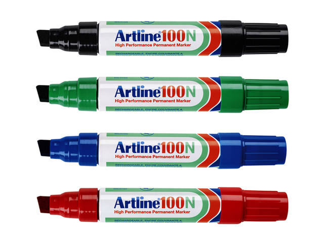Viltstift Artline 100 schuin 7.5-12mm blauw