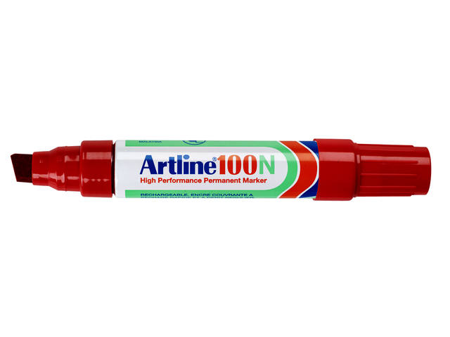 Viltstift Artline 100 schuin 7.5-12mm rood
