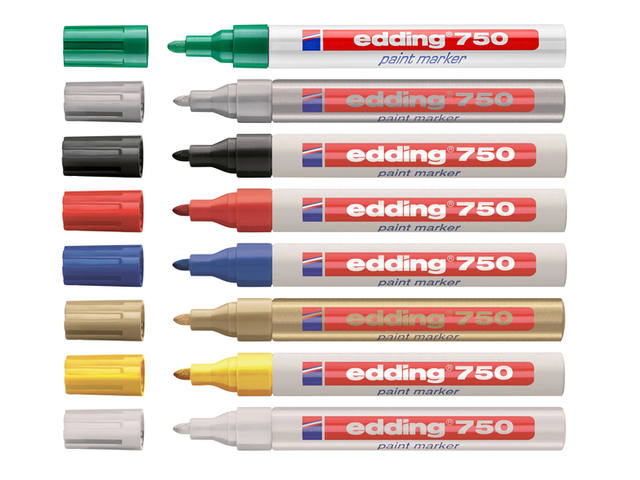 Paintmarker edding 750 oliebasis 2-4mm zilver