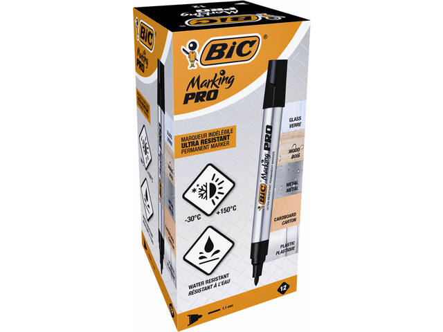 Viltstift Bic Pro rond M zwart