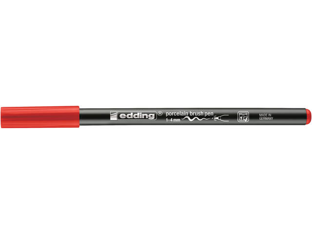 Brushpen edding 4200 porselein rood