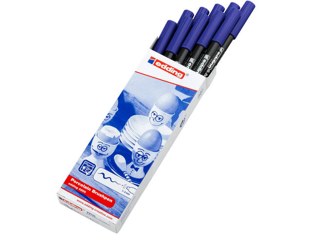 Brushpen edding 4200 porselein blauw