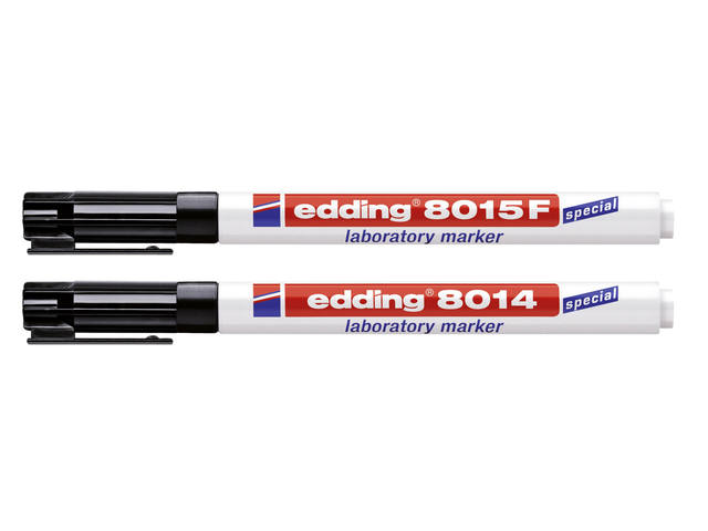 Viltstift edding 8015  lab rond 0.75mm zwart
