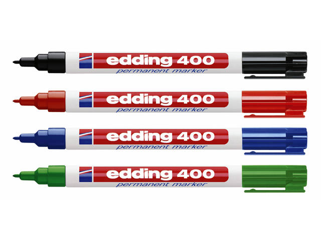 Viltstift edding 400 rond 1mm blauw