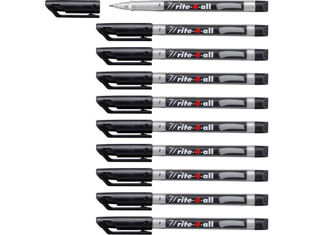 Viltstift STABILO Write-4-all 156/46 F zwart